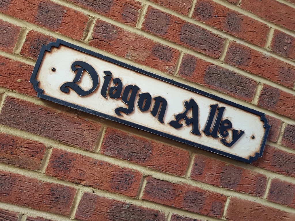 Handmade Diagon Alley road sign