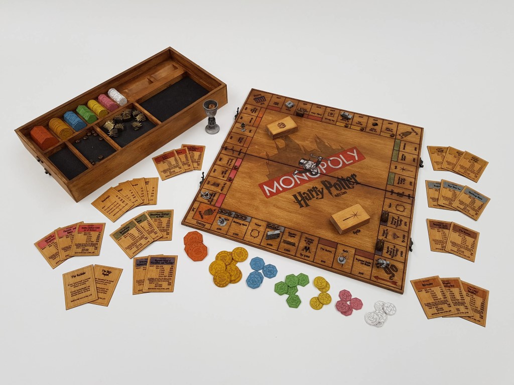 Hand made custom Harry Potter Monopoly game