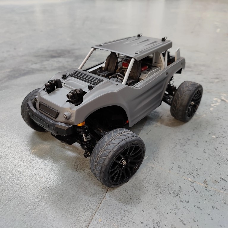 Modified custom RC car.